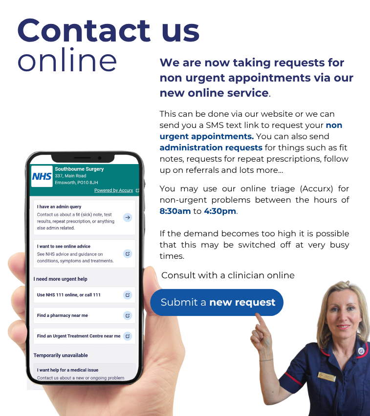 Wearenowtakingrequestsfornonurgentappointmentsviaournewonlineservice.(30)