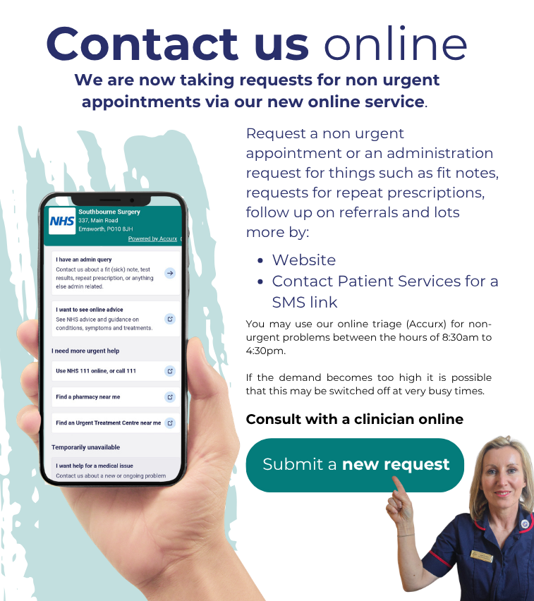 We Are Now Taking Requests For Non Urgent Appointments Via Our New Online Service. (4)